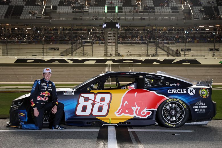 Connor Zilisch smiles at Daytona.