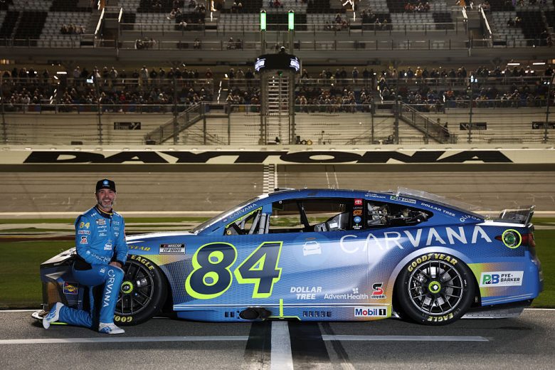 Jimmie Johnson smiles at Daytona.