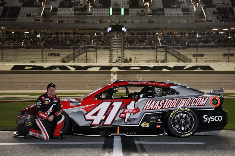 Cole Custer smiles at Daytona.