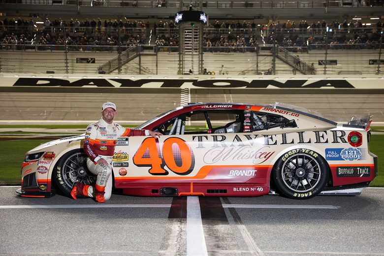 Justin Allgaier smiles at Daytona.