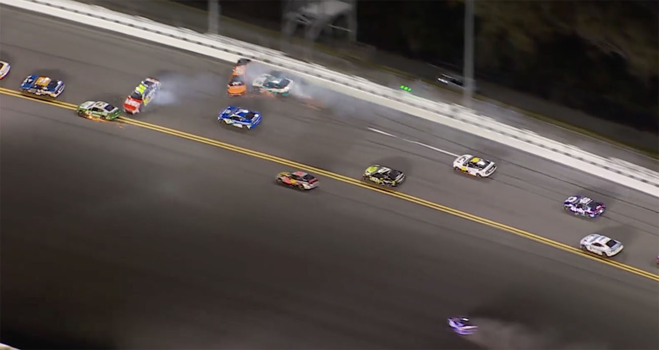 Bubba Wallace, others involved in late wreck during Duel 1