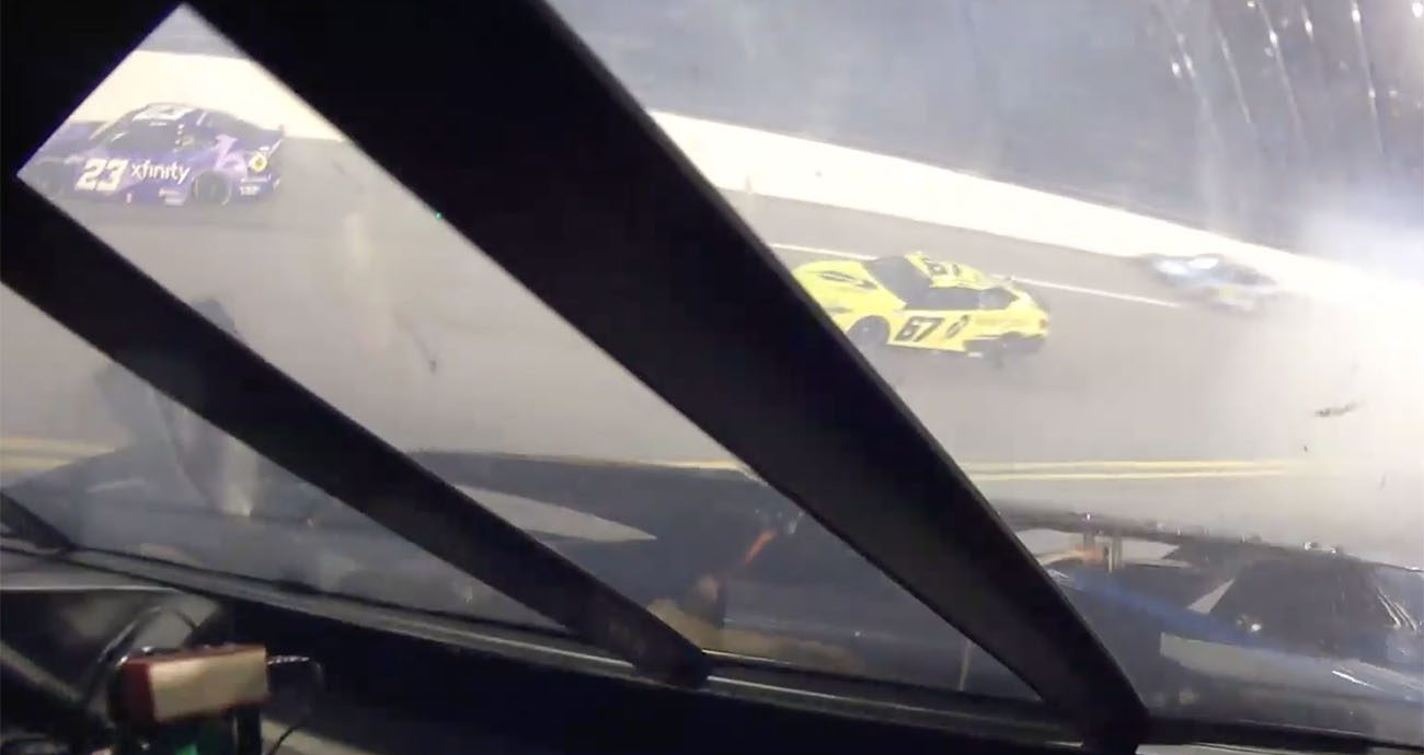 In-car camera: Corey LaJoie wrecks on final lap of Duel 1