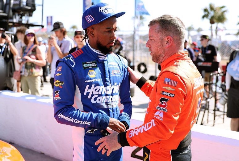 Rajah Caruth and Justin Allgaier talk.