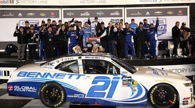 Featured Image for Superspeedway ace! Austin Hill wins O’Reilly Auto Parts Series season opener