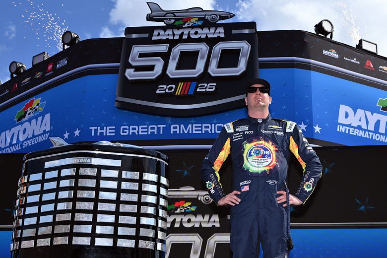 Kyle Busch poses for a photo.