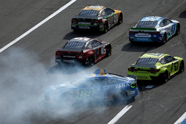 Jimmie Johnson spins.