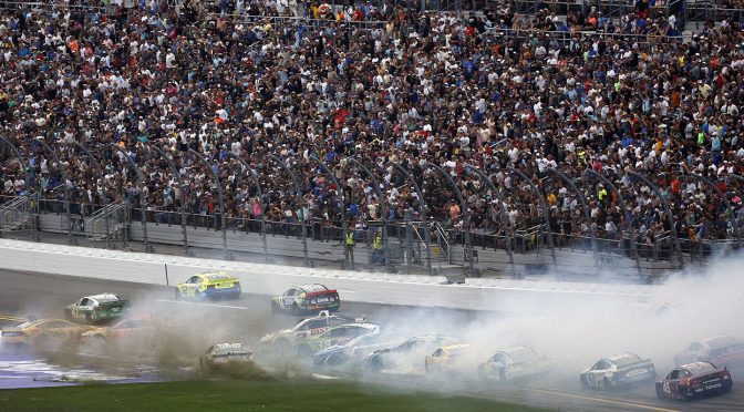 Allgaier, Hamlin collide from lead, ‘Big One’ ensues late in Stage 2 - NASCAR.com