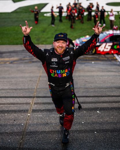 Tyler Reddick smiles.