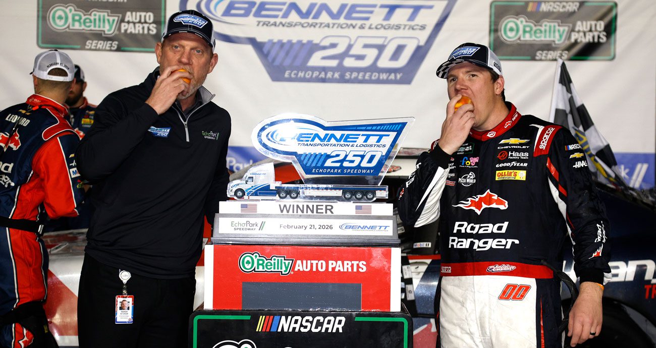 At last! Creed wins first career O’Reilly Auto Parts race with EchoPark triumph