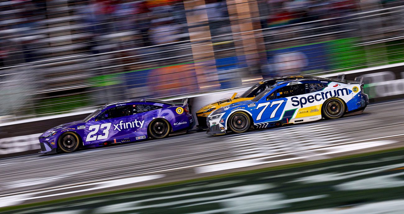 Bubba Wallace, Carson Hocevar and Christopher Bell race at EchoPark.
