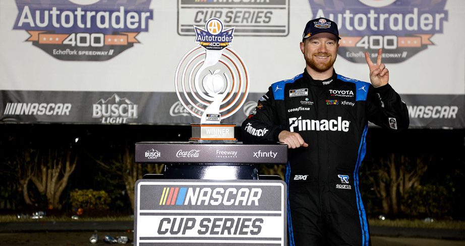 tyler reddick wins at echopark speedway