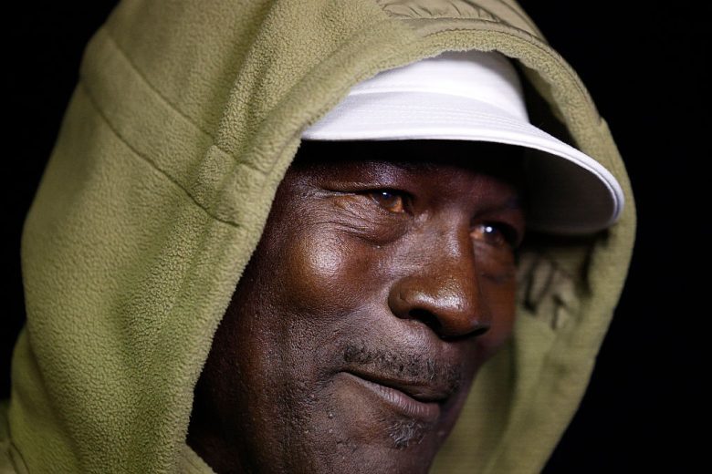 Michael Jordan smiles.