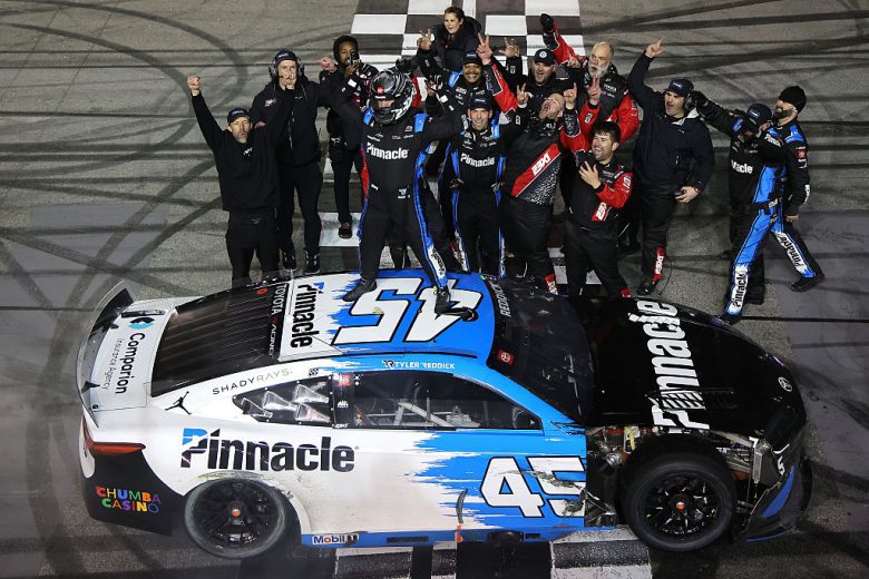 Tyler Reddick and the No. 45 crew celebrate.
