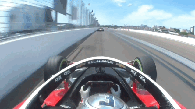 Turns 1 and 2 at the St. Pete street circuit