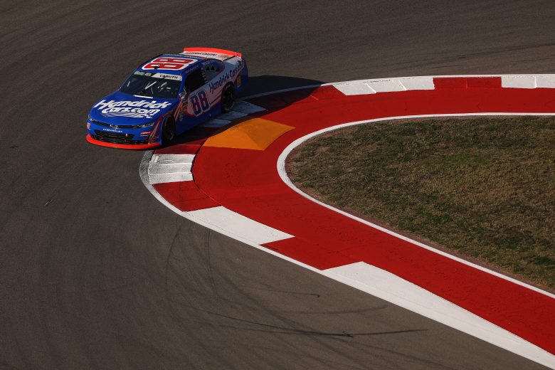 Rajah Caruth in O'Reilly Auto Parts Series practice at COTA.