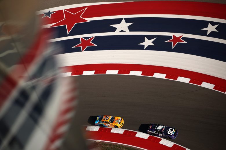Cars on track during NASCAR O'Reilly Auto Parts Series practice at COTA.
