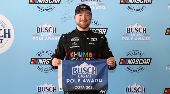 Featured Image for Tyler Reddick rides momentum, rockets to Busch Light Pole at COTA