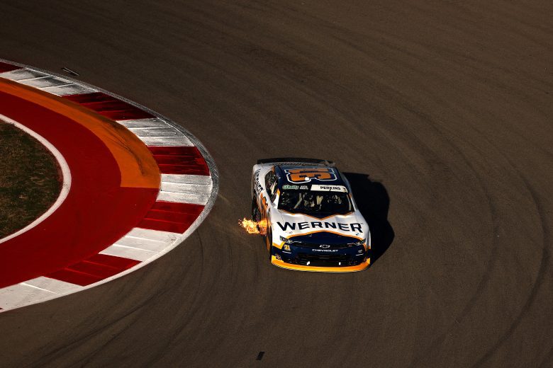 Cars on track during NASCAR O'Reilly Auto Parts Series practice at COTA.