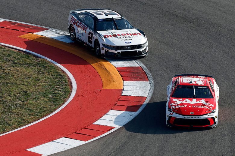 Ty Gibbs and Austin Cindric drive at COTA.