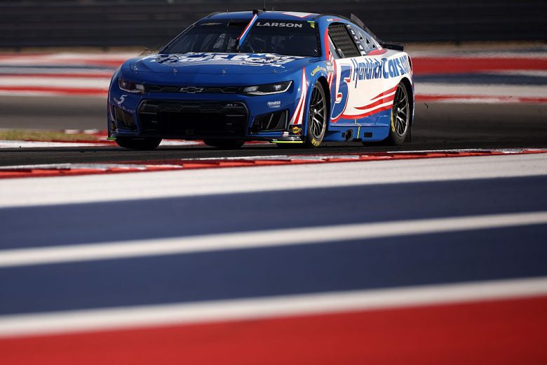 Kyle Larson drives at COTA.