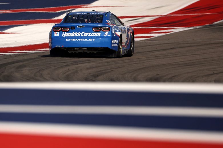 Kyle Larson drives at COTA.