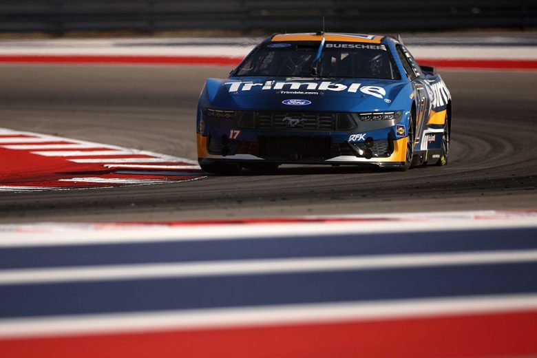 Chris Buescher drives at COTA.