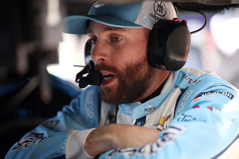 Ross Chastain looks on.