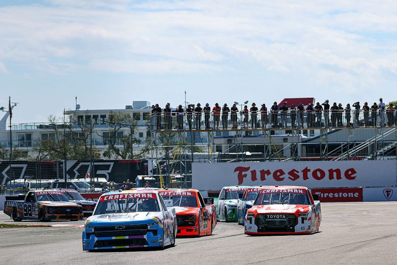 A general view of racing at St. Pete.