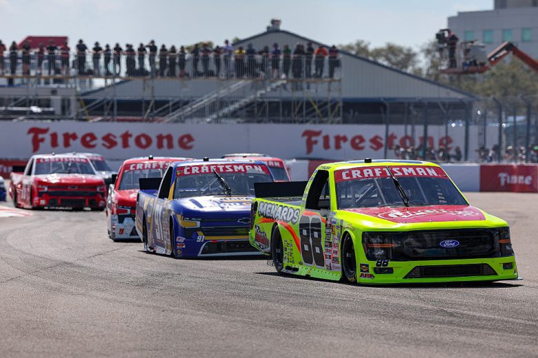 A general view of racing at St. Pete.