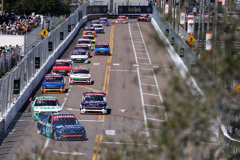 A general view of racing at St. Pete.