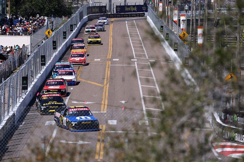 A general view of racing at St. Pete.