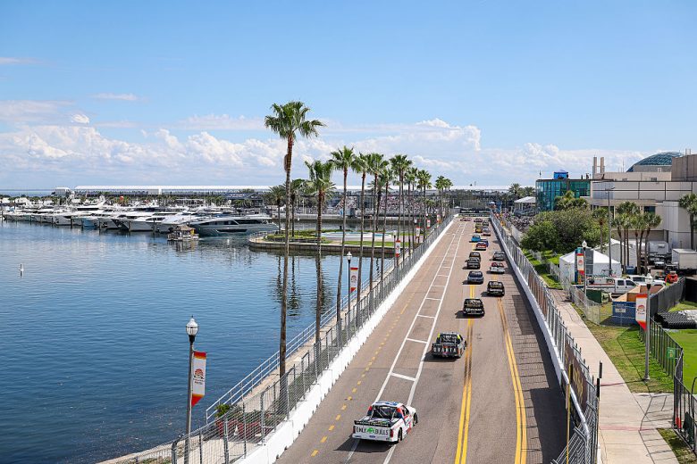 A general view of racing at St. Pete.