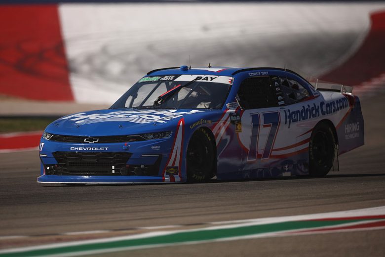 Corey Day drives at COTA.