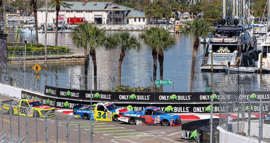 A general view of racing at St. Pete.