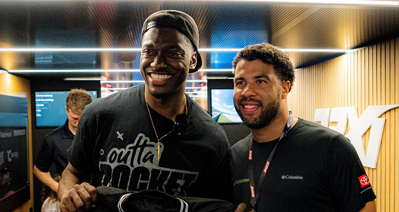 robert griffin lll and bubba wallace at cota