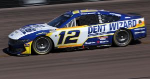 Ryan Blaney, driver of the #12 Dent Wizard Ford, drives during the NASCAR Cup Series Straight Talk Wireless 500 at Phoenix Raceway on March 08, 2026 in Avondale, Arizona.