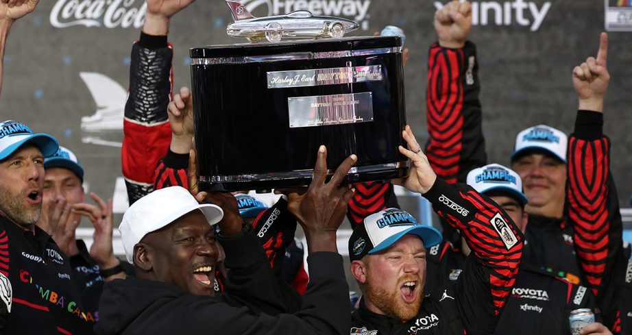 tyler reddick wins the daytona 500 with michael jordan