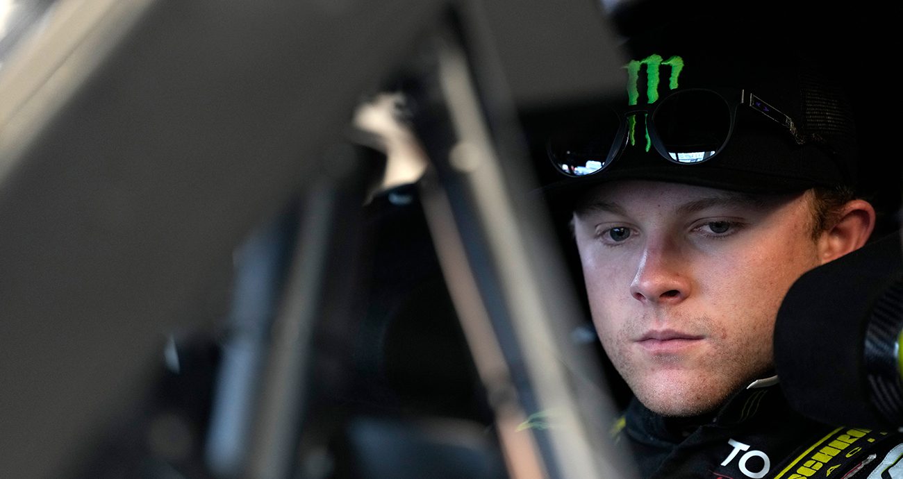 Ty Gibbs flips during High Limit Racing event in Las Vegas