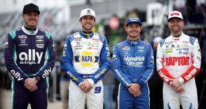 all four hendrick motorsports drivers pose for photo