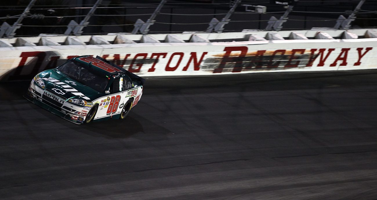 Dale Earnhardt Jr. drives the No. 88 Amp Chevrolet in 2010 at Darlington Raceway.