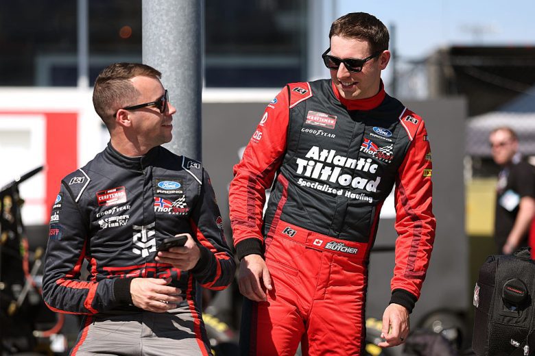 Ben Rhodes and Cole Butcher talk at Darlington.