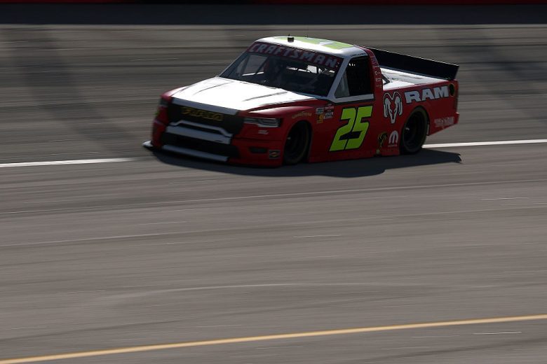 Corey LaJoie drives at Darlington.