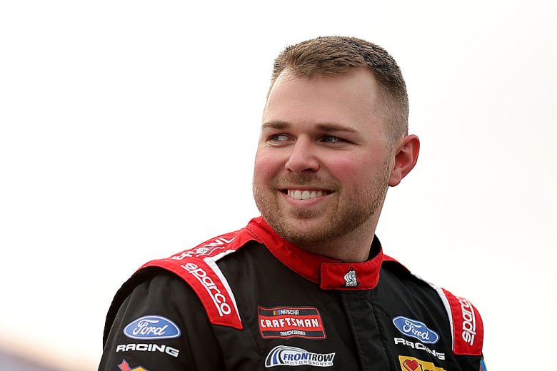 Layne Riggs looks on at Darlington.