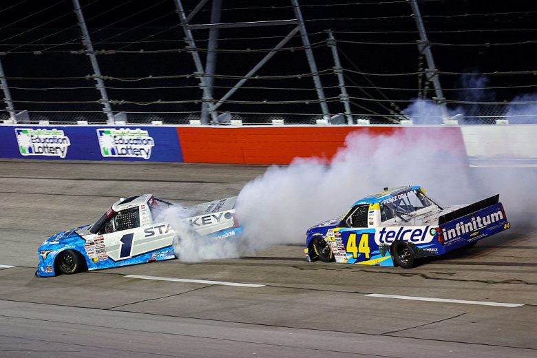 William Sawalich spins at Darlington.