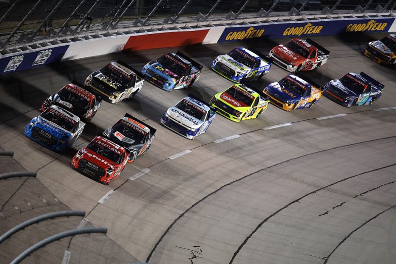 A general view of racing at Darlington.