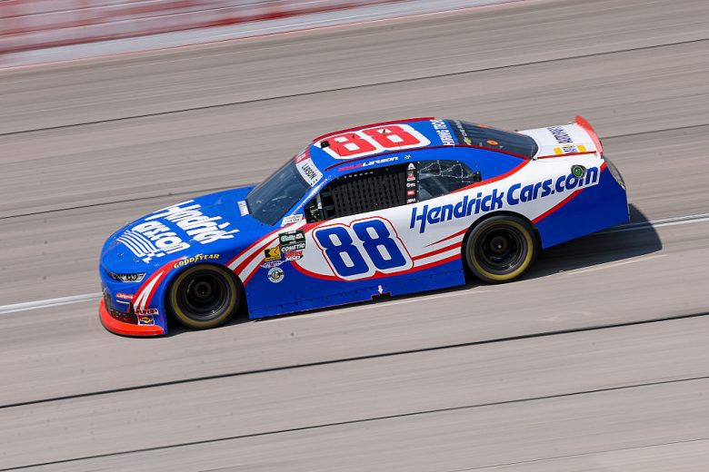 Kyle Larson drives at Darlington.