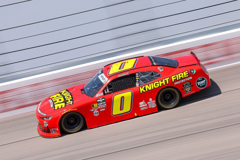 Garrett Smithley drives at Darlington.