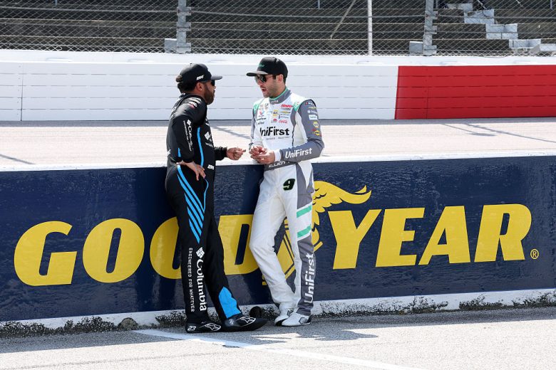 Bubba Wallace and Chase Elliott talk.