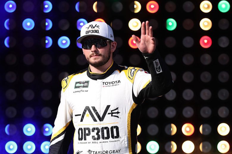Taylor Gray waves to fans.