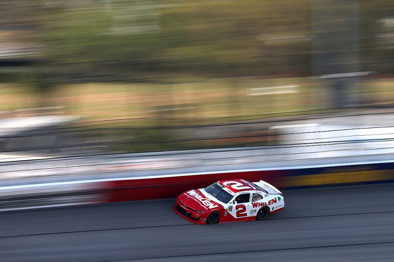 Jesse Love drives at Darlington.